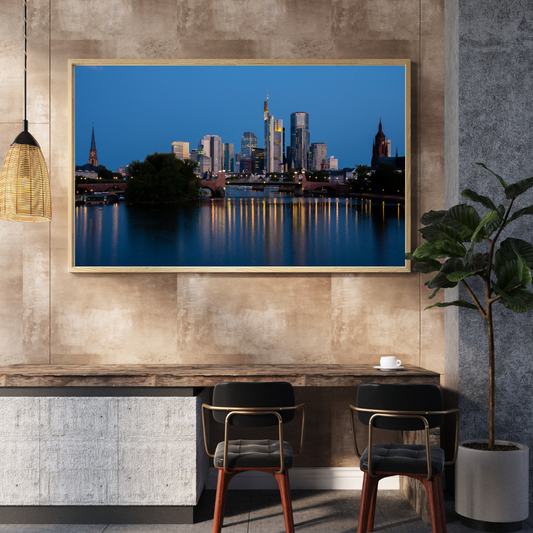 Frankfurt in blauer Stunde